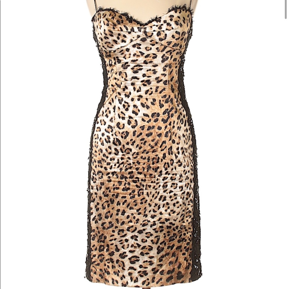 Leopard-cheetah animal print bodycon dress